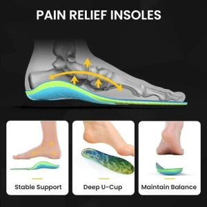 High Arch Support Insoles for Plantar Fasciitis Women's 7.5~8.5 | Men's 6~7