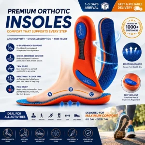 Heavy Duty Orthotic Arch Support Insoles, Shock Absorbing Orthopedic insoles New