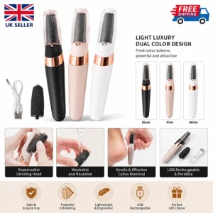 Smooth Pedicure Wand,Electric Foot Grinder Callus Remover Tool