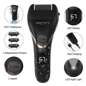 Pretfy Electric Foot Callus Remover Set Rechargeable Foot Grinder Digital ICII