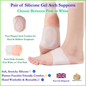 2x Foot Arch Support Plantar Fasciitis Pain Relief Heel Compression Fallen Sock